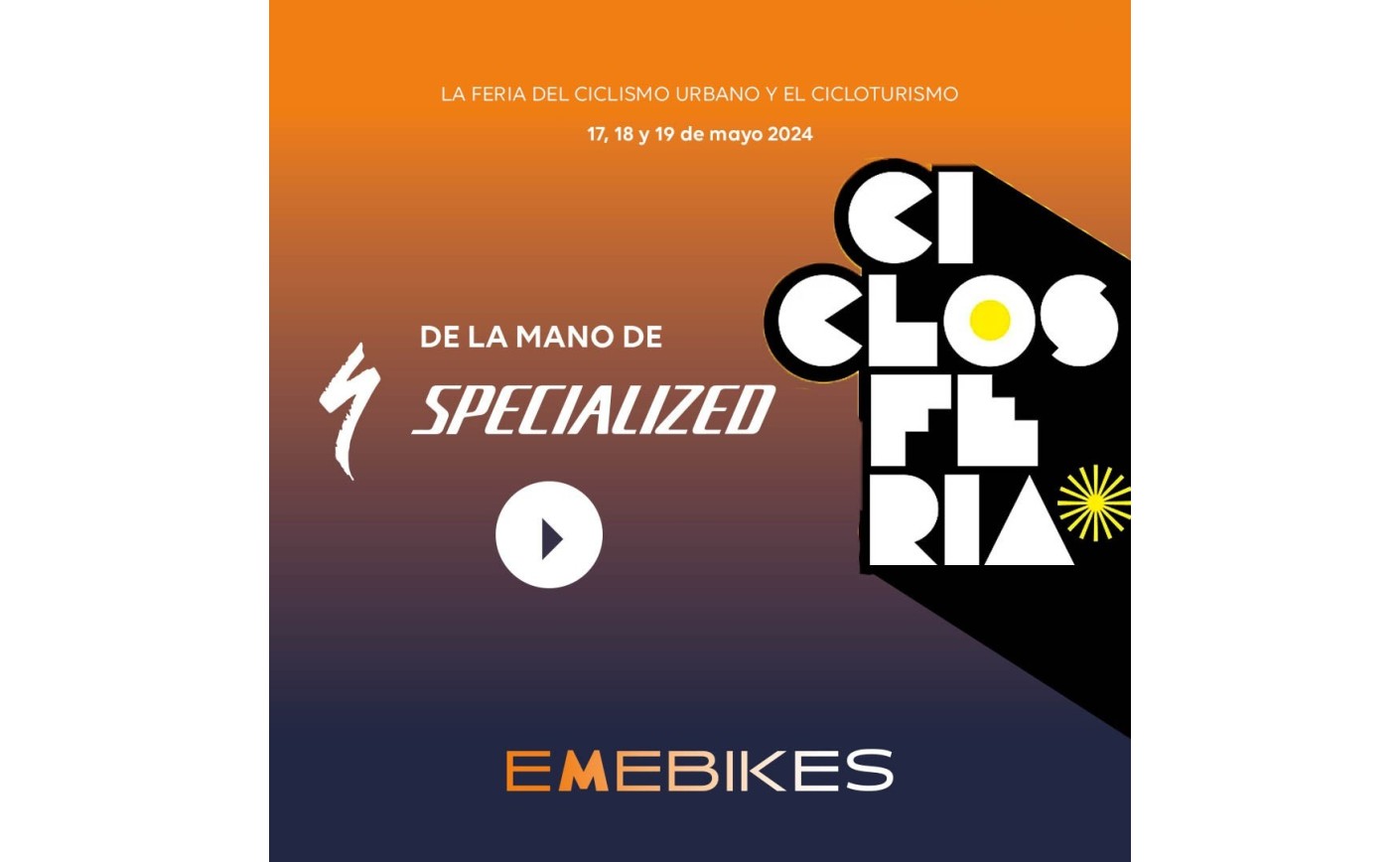 EMEBIKES PARTICIPA EN LA CICLOSFERIA DE LA MANO DE SPECIALIZED